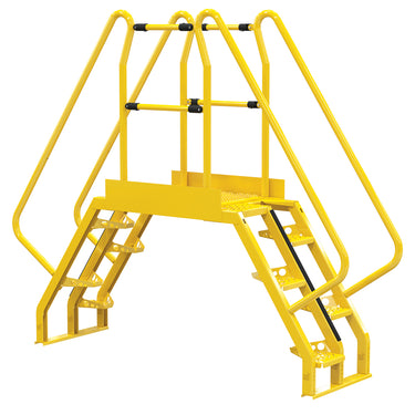 Alternating 5 Step Cross-Over Ladder w/ 56 Degree Step Angle & 32